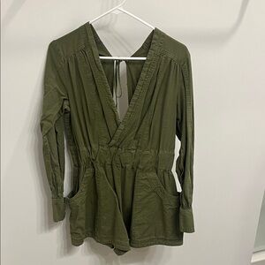 Free People Olive Green Jumpsuit